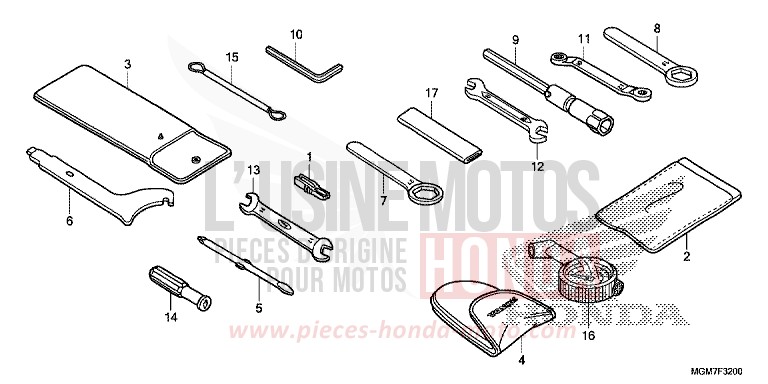 WERKZEUG von Hornet ABS MAT PEARL COOL WHITE (NHB44) von 2013